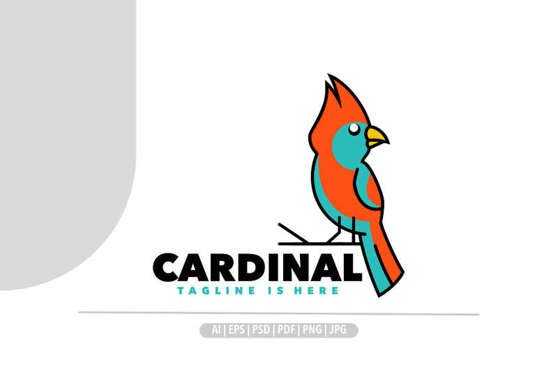 Кардинал простий дизайн логотип шаблон - Features Image 1