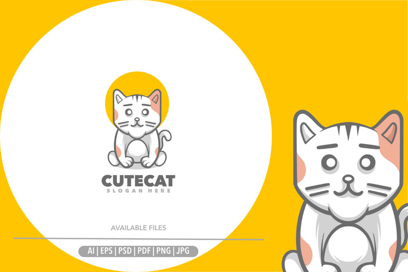 Kat cartoon triest schattig logo - Features Image 1
