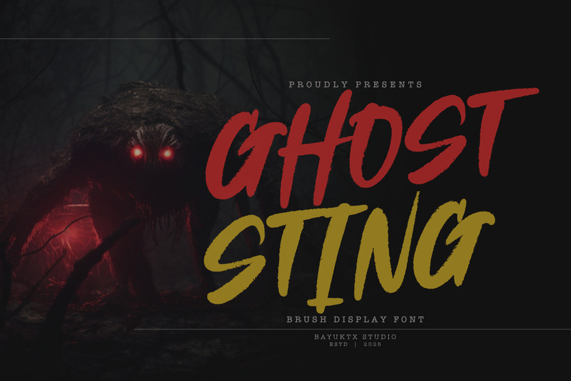 Ghost Sting – Carattere con visualizzazione a pennello - Caratteristiche Immagine 2
