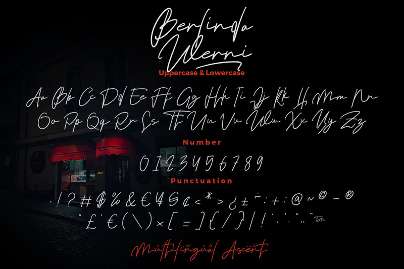 Berlinda Werni to elegancka czcionka Monoline Script - Obraz funkcji 8