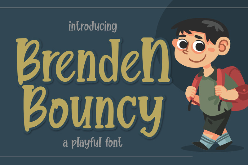 Brenden Bouncy, een speels kindercartoonlettertype van premium kwaliteit. - Features Image 3