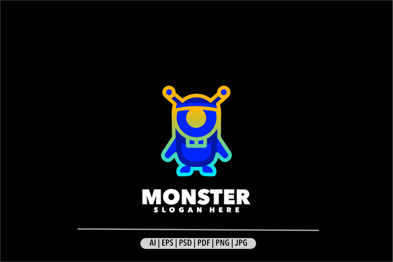 Design de logotipo gradiente de zumbi de plâncton monstro - Features Image 1