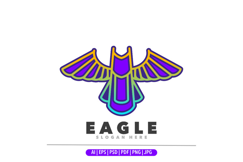 Logo de conception simple dessin au trait aigle - Caractéristiques de l’image 1