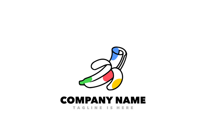Création de logo de symbole simple banane en papier - Caractéristiques de l’image 1