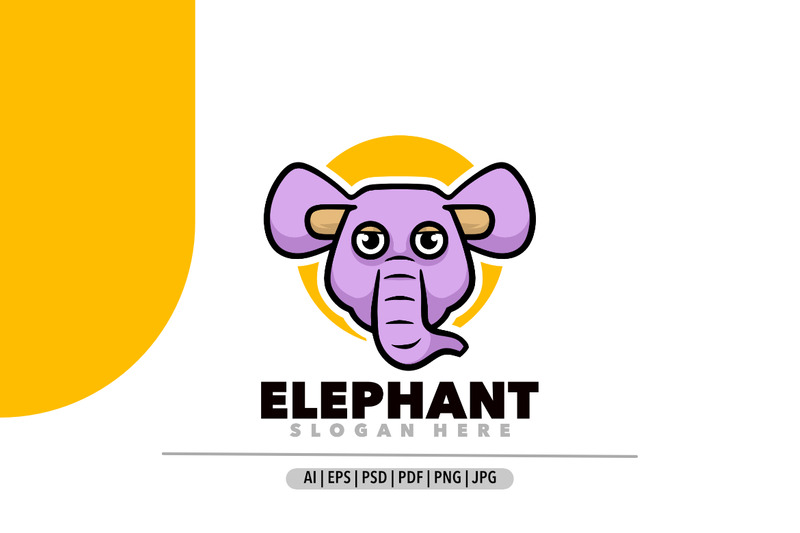 Elephant mascot cartoon design logo - Features Image 1
