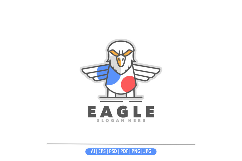 Diseño de logotipo simple de contorno de águila - Características Imagen 1