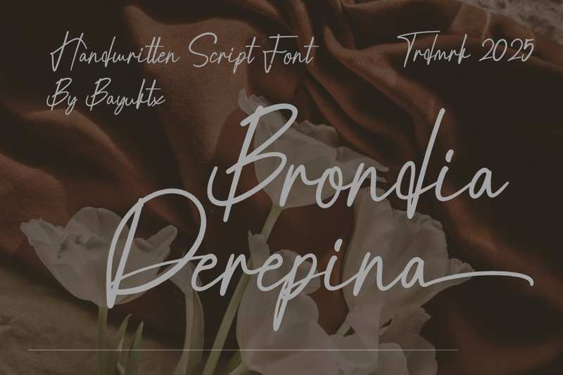 Brondia Derepina a Handwritten Script Premium Font - Features Image 7