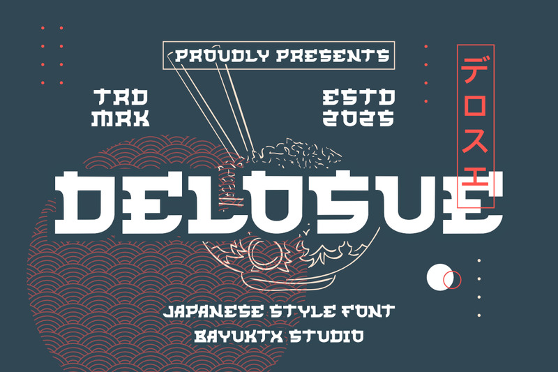 Delosue – czcionka w stylu japońskim - Obraz funkcji 5