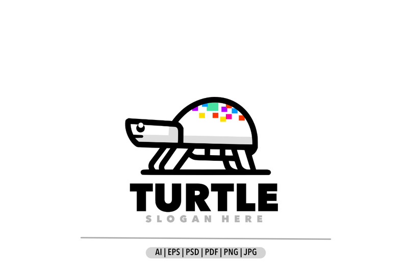 Logo de conception simple pixel tortue - Caractéristiques de l’image 1