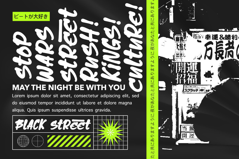 Black Street - Urban Marker-lettertype - Features Image 10