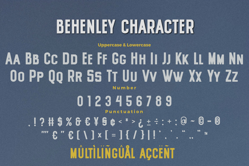 Behenley – czcionka premium Condensed Sans Serif - Obraz funkcji 9