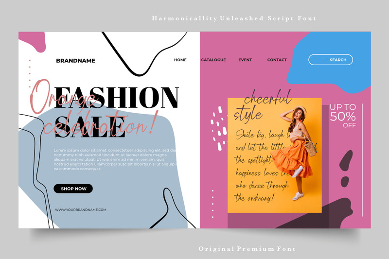 Harmonicallity Unleashed Handwriting Script Font - Features Image 4