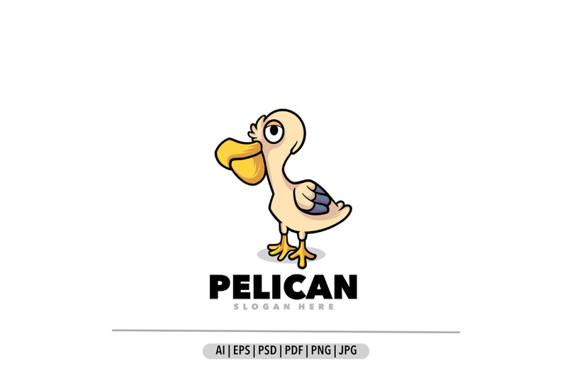 Pelican bird cartoon mascot logo - Features Image 1