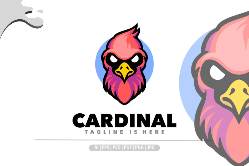 Cardinal mascot head logo design - Features Image 1