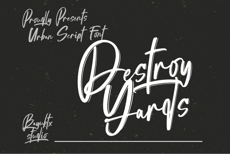 Destroy Yards – czcionka Urban Script - Obraz funkcji 3
