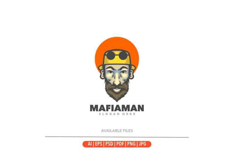 Plantilla de logotipo de mascota de jefe de mafia - Características Imagen 1