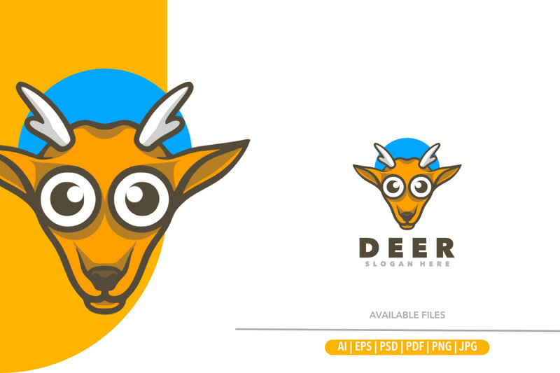 Logo de dessin animé mignon de cerf gratuit - Caractéristiques de l’image 1