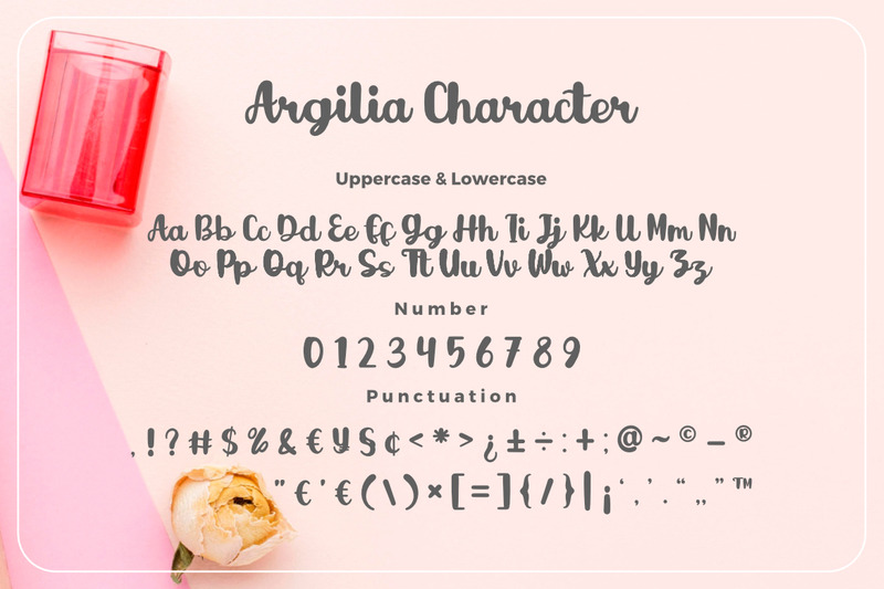 Argilia un font premium dolce con scrittura moderna - Caratteristiche Immagine 6