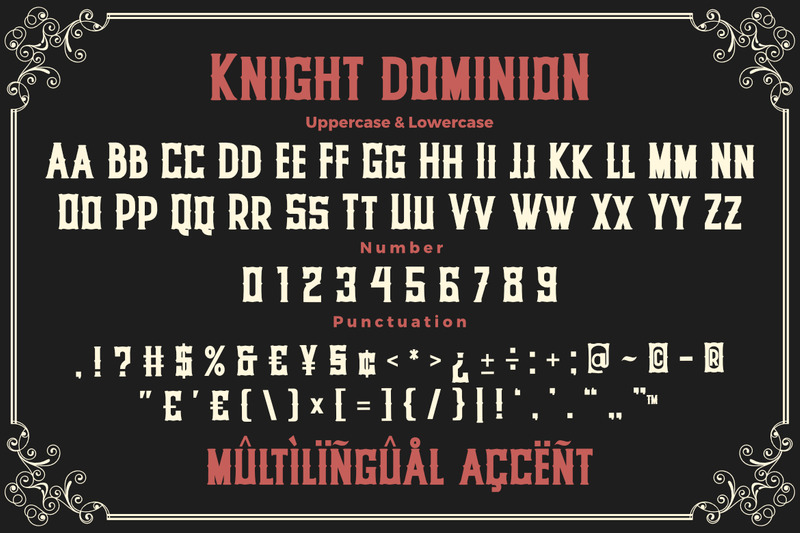 Knight Dominion – czcionka w stylu vintage western - Obraz funkcji 1