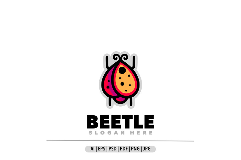 Leuk lieveheersbeestje eenvoudig ontwerp logo - Features Image 1