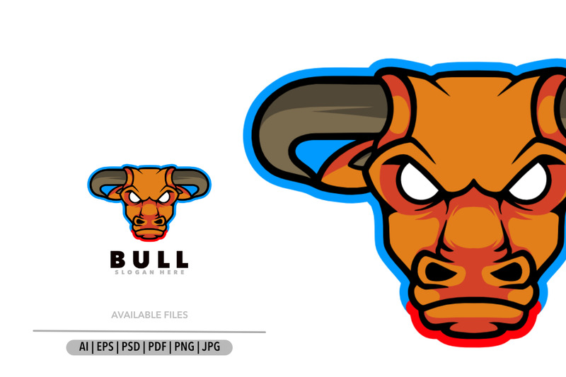 Tjurhuvud logotyp mallillustration - Features Image 1