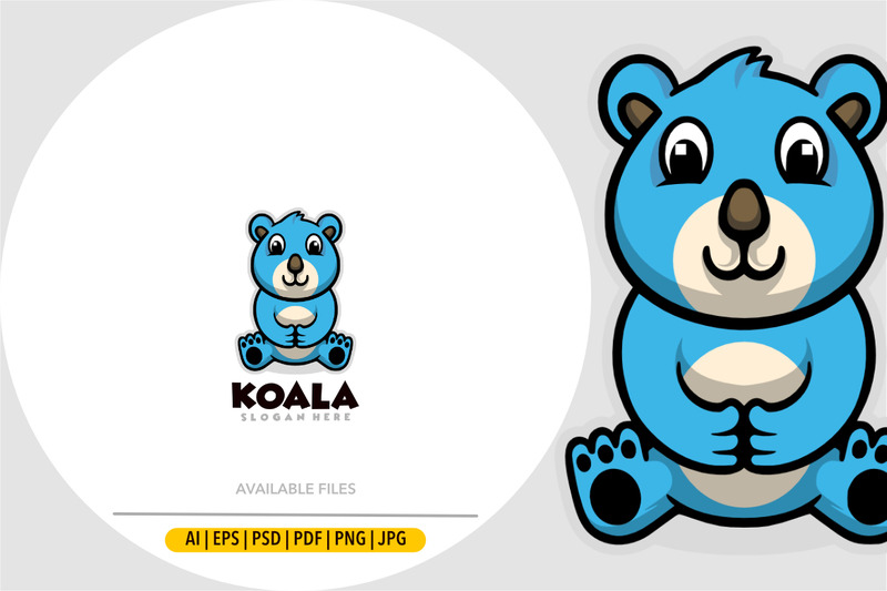 Koala mascot cartoon logo design - Features Image 1