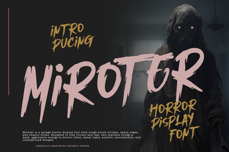 Miroter – czcionka wyświetlająca horror pędzla - Obraz funkcji 7