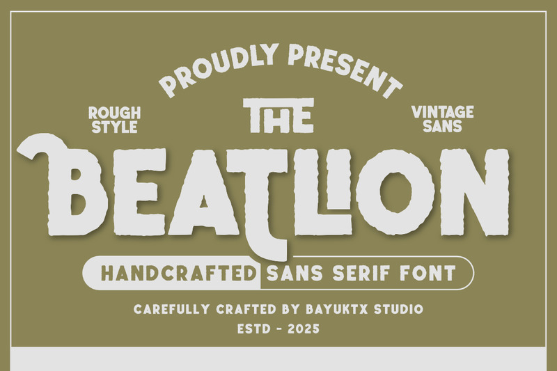 The Beatlion – ręcznie wykonana czcionka w stylu vintage - Obraz funkcji 1