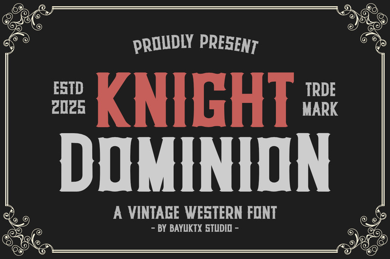 Knight Dominion – czcionka w stylu vintage western - Obraz funkcji 4