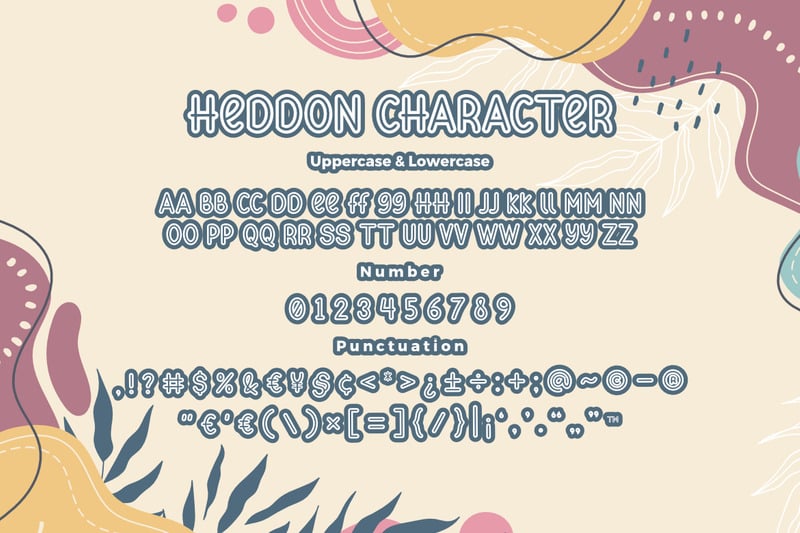 Heddon un font con contorno arrotondato - Caratteristiche Immagine 2
