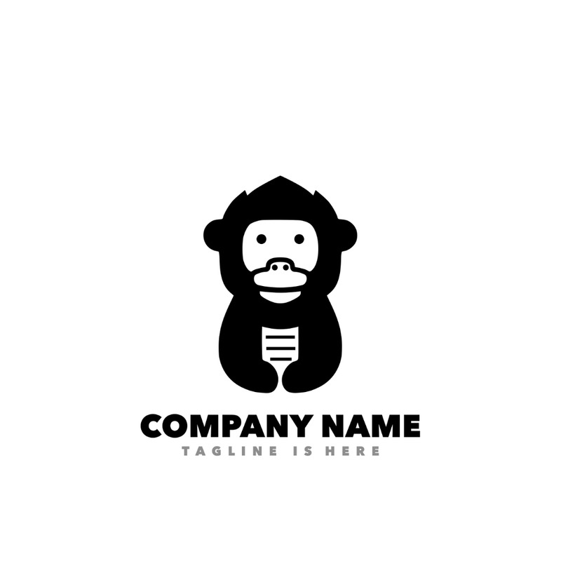 Monkey paper logo design template - Features Image 1