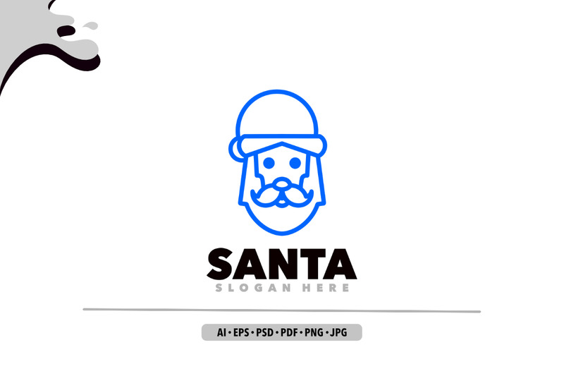 Disegno del logo del simbolo della linea di Babbo Natale - Caratteristiche Immagine 1