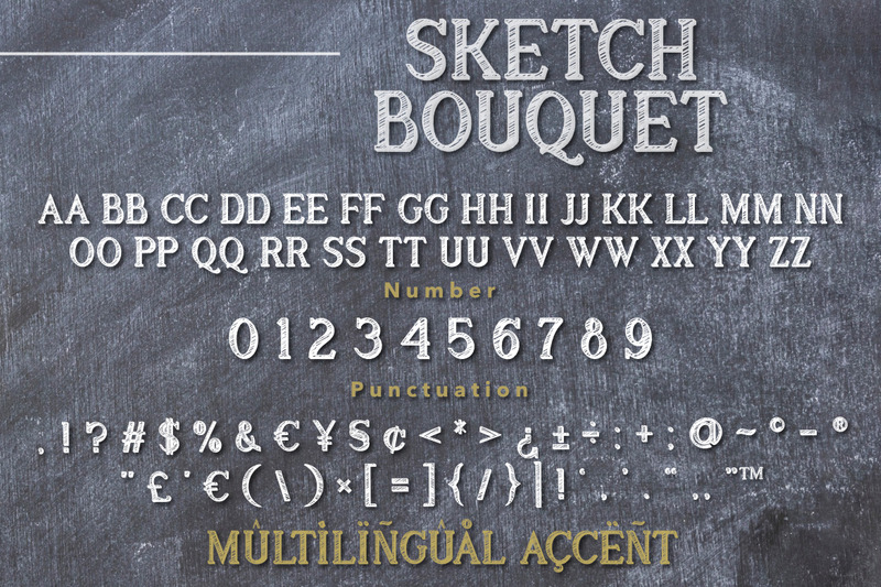 Sketch Bouquet a Chalk Slab Serif Font - Features Image 3