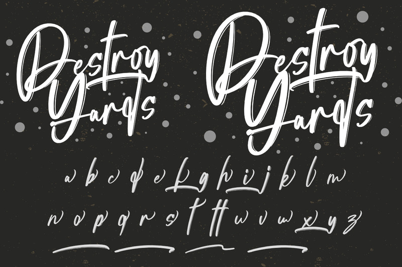 Destroy Yards – czcionka Urban Script - Obraz funkcji 6