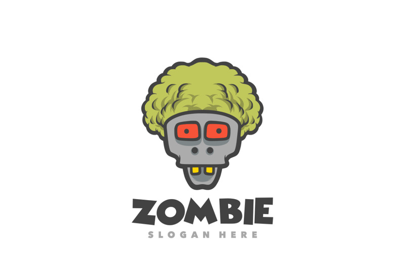 Modello di logo della mascotte della nonna zombie - Caratteristiche Immagine 1