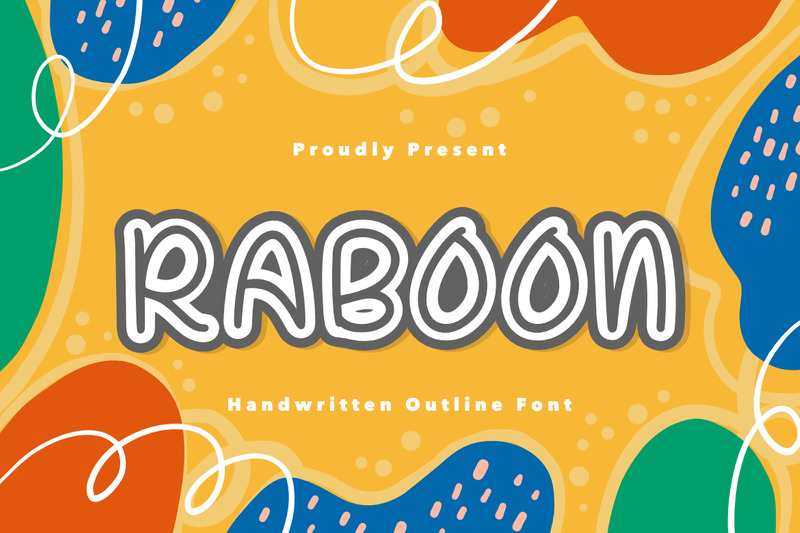 Czcionka Raboon – czcionka premium w stylu Handwritten Outline - Obraz funkcji 3