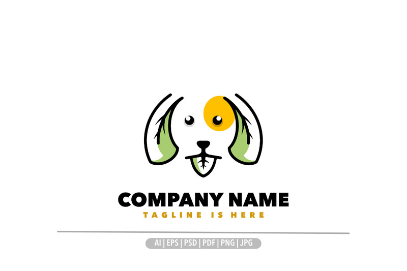 Löv hund natur symbol logotyp - Features Image 1