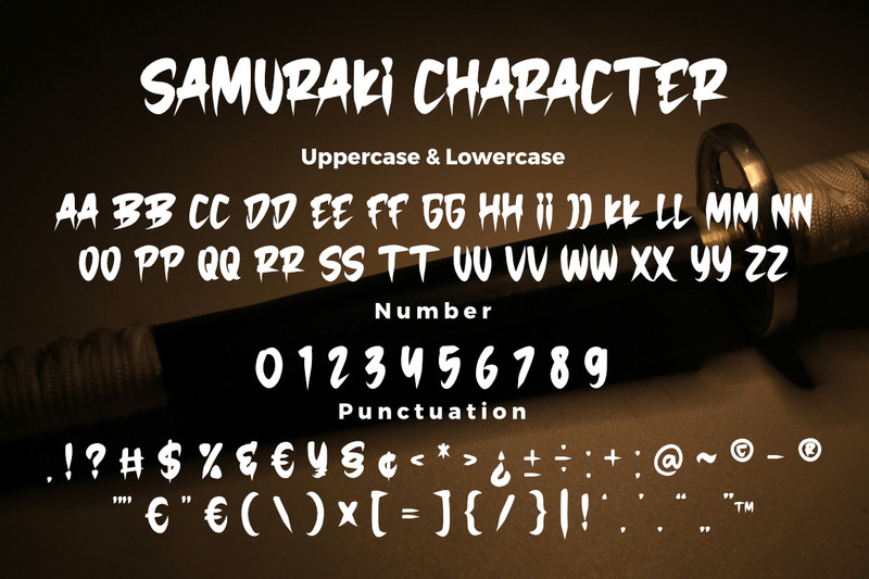 Samuraki Japanese Samurai Font - Features Image 9