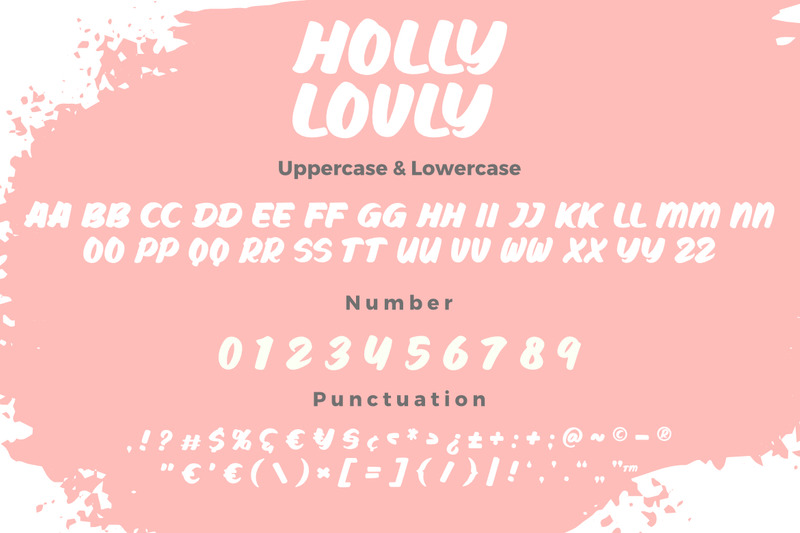 Holly Lovly – czcionka premium Brushed Love - Obraz funkcji 2