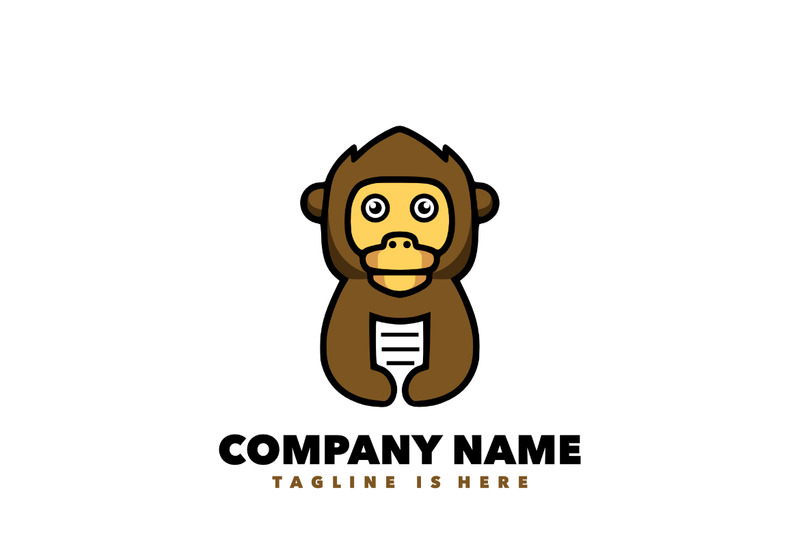 Paper apa logotyp design maskot tecknad - Features Image 1