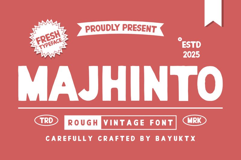 Majhinto a Rough Vintage Premium Font - Features Image 7