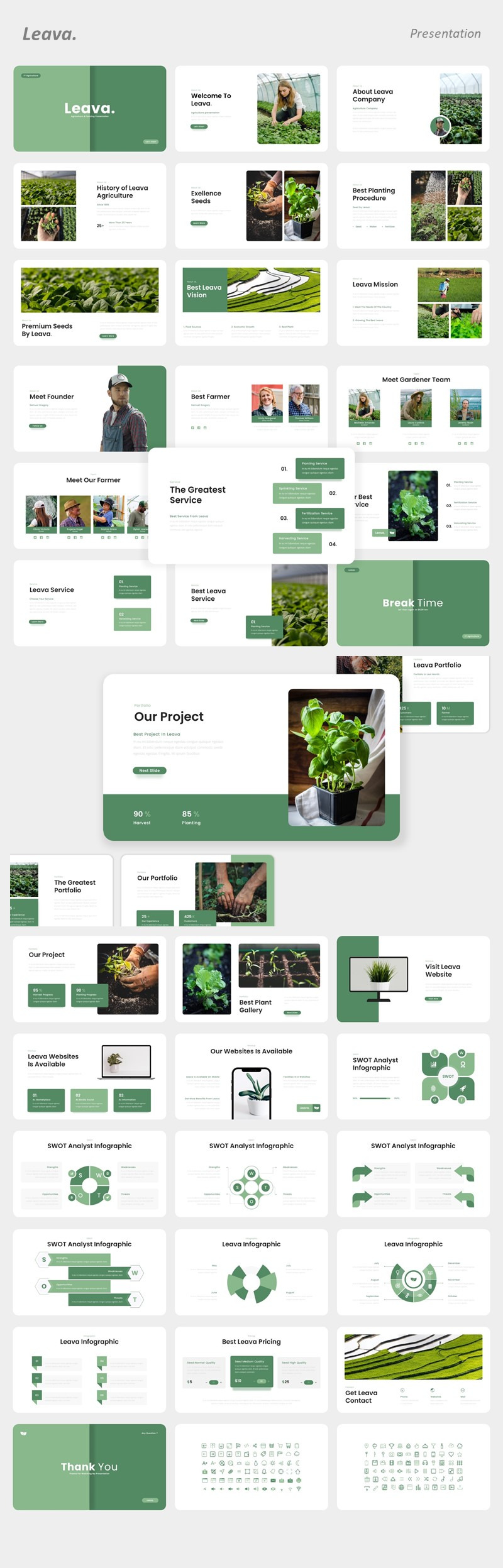 Leava - 农业主题演讲模板 - Features Image 1