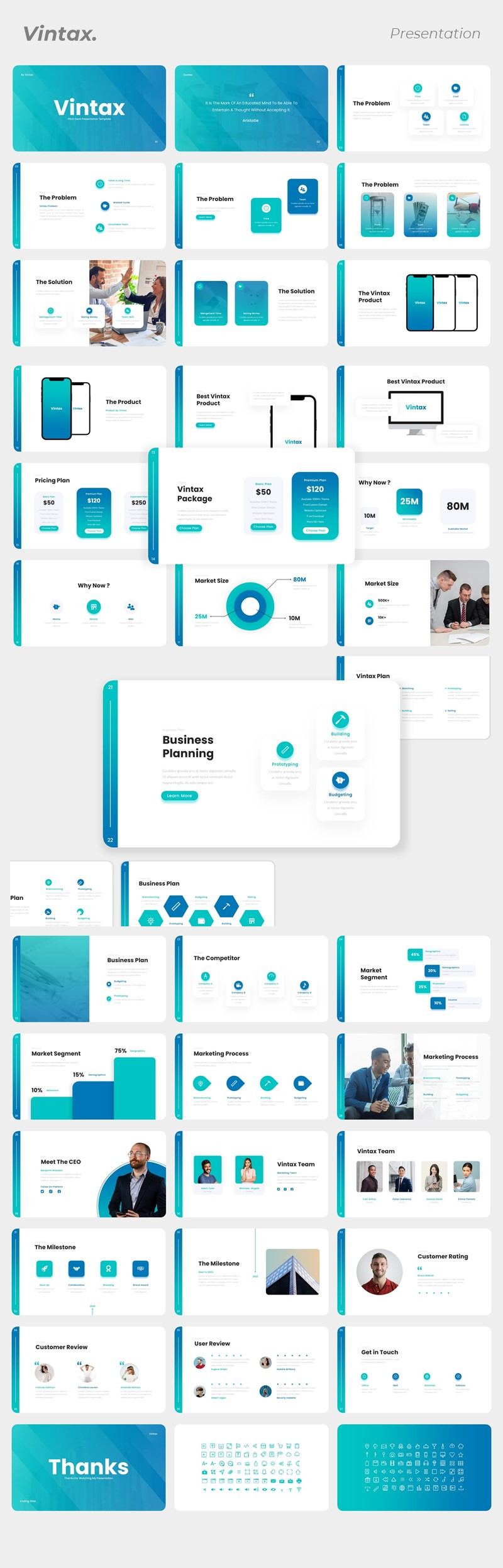 Vintax - Multipurpose Pitch Deck Google Slides Template - Features Image 1