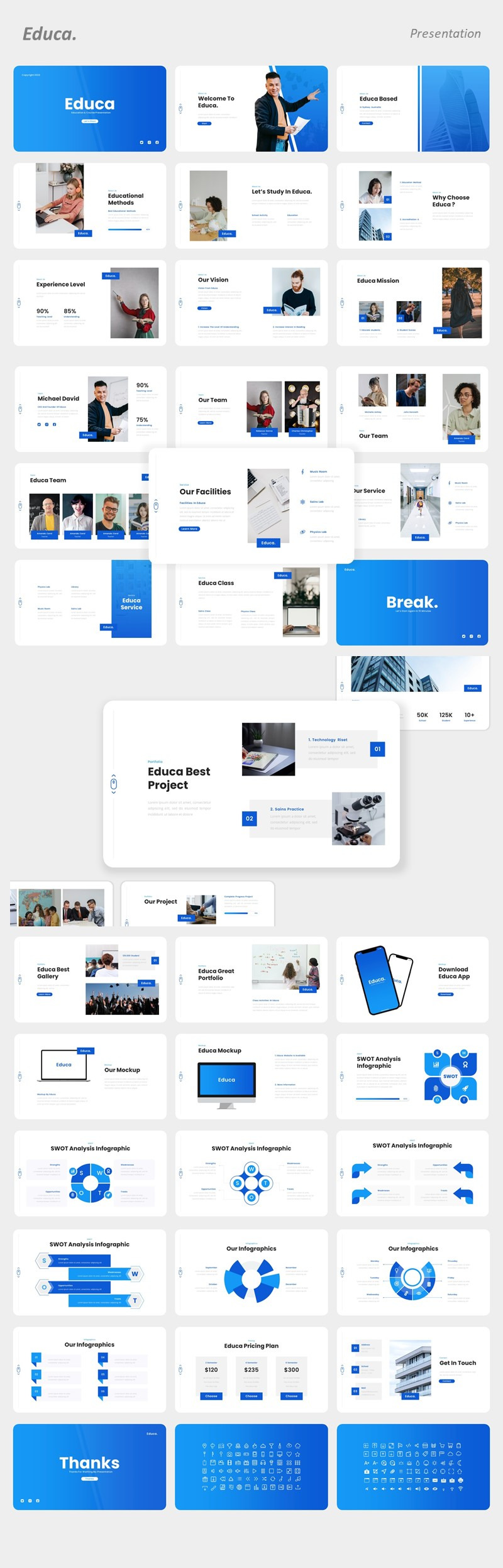 Educa - Modello di presentazioni Google per la presentazione dell'istruzione - Caratteristiche Immagine 1