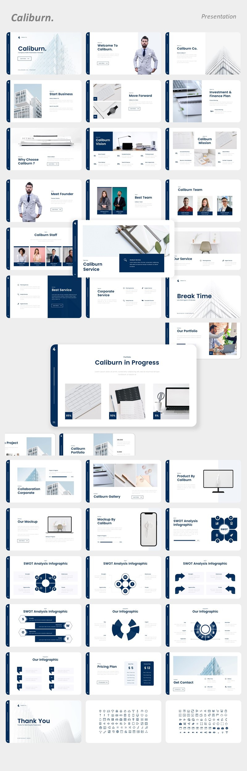 Caliburn - Modello PowerPoint - Profilo aziendale - Caratteristiche Immagine 1
