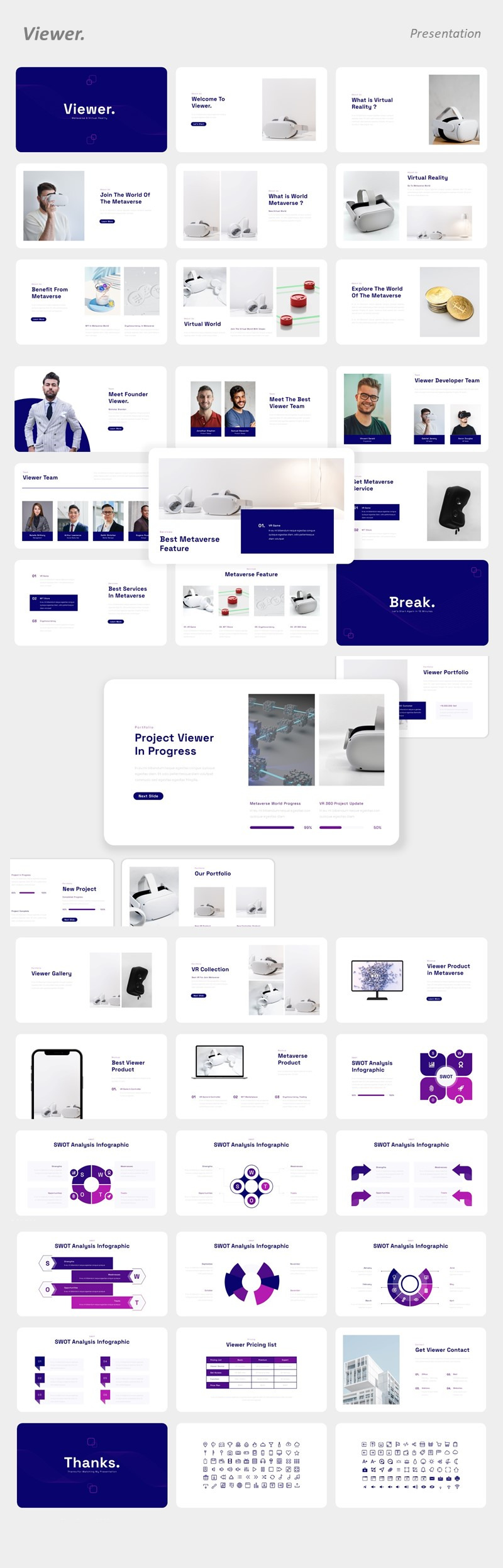Visualizzatore: modello di diapositive Google per metaverso e realtà virtuale - Caratteristiche Immagine 1