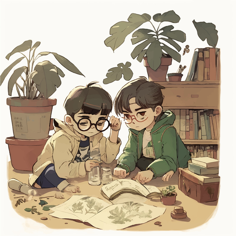 Miyazaki två unga kinesiska Illustration vektor - Features Image 1