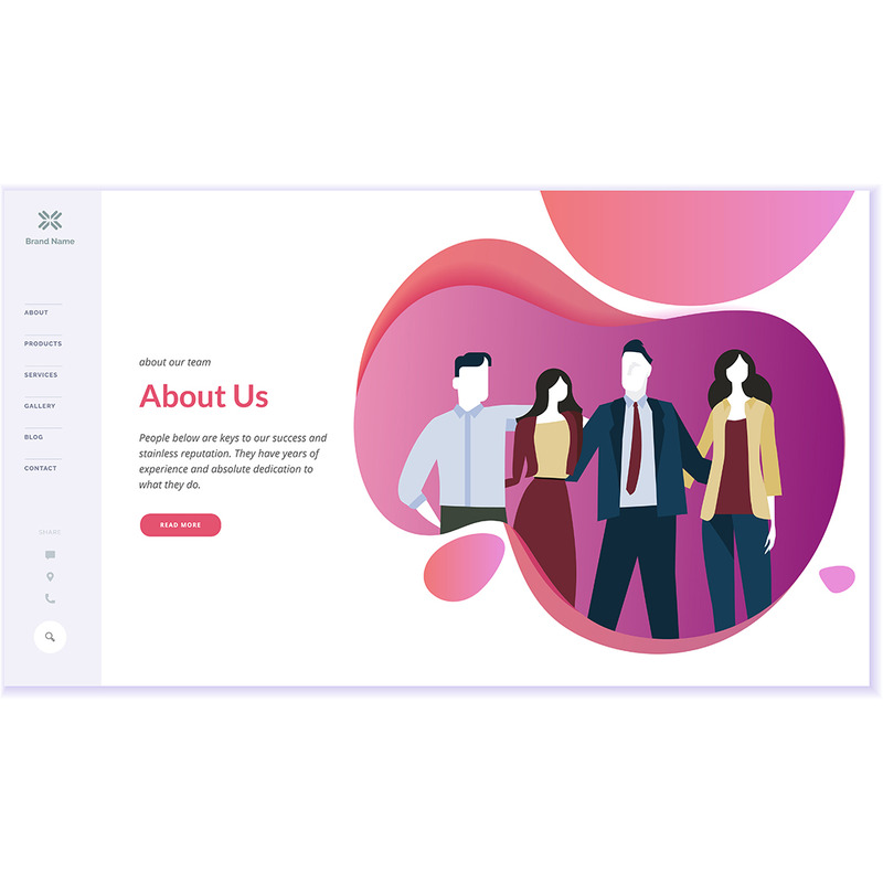 Illustrazione del modello di pagina Web Design V1 - Caratteristiche Immagine 1