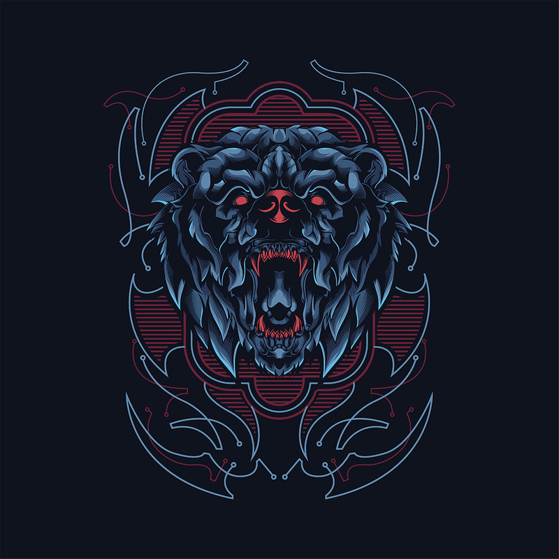 Wild Bear Illustration - Wild Bear Illustration - Features Image 1