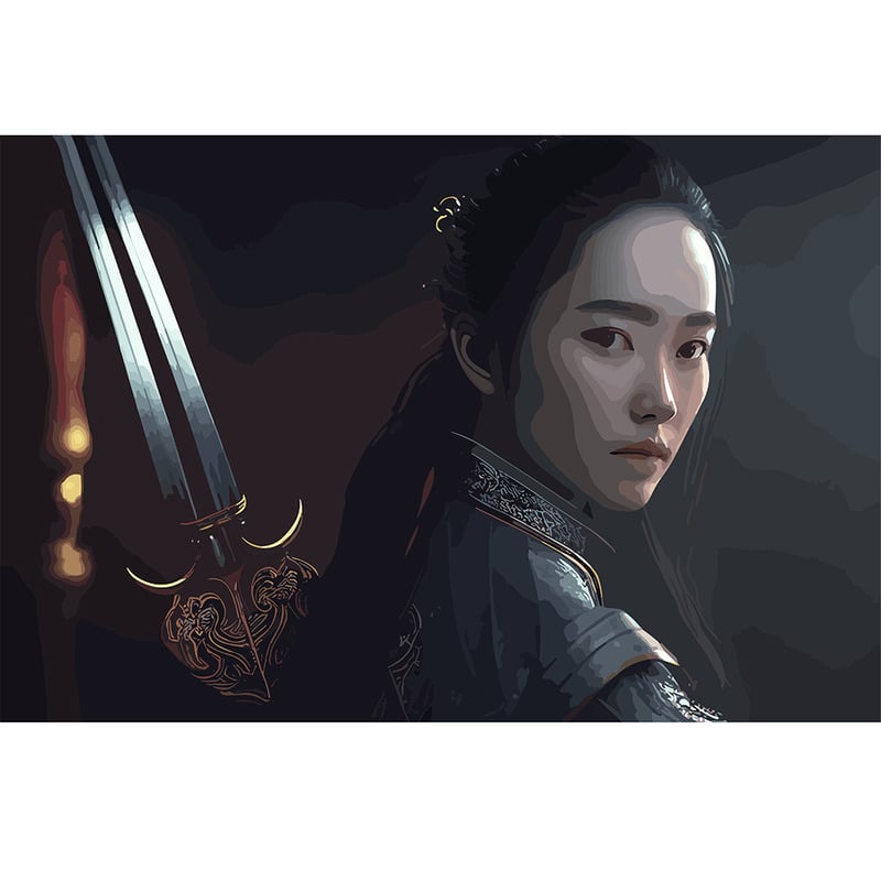 Doria Lennie Character Katana Illustration Vector - Features Image 1
